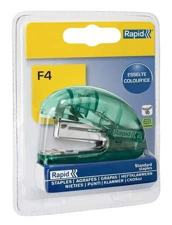 Zošívačka, mini, 24/6, 26/6, 10 listov, RAPID "Colour`Breeze", zelená 2