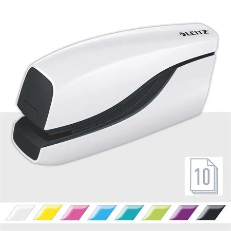 Zošívačka, elektrická, No.10, 10 listov, LEITZ "Wow", biela 2