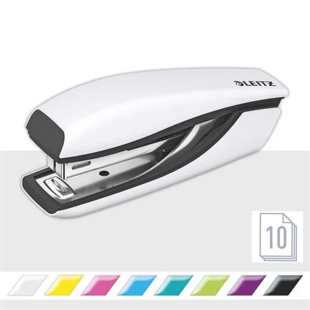 Zošívačka, mini, No. 10, 10 listov, kovová, LEITZ "Nexxt Wow", biela 2
