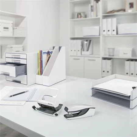 Zošívačka, mini, No. 10, 10 listov, kovová, LEITZ "Nexxt Wow", biela 9