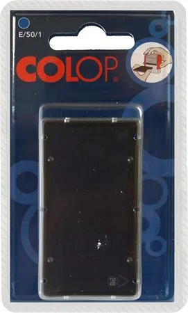 Náhradná poduška k pečiatkám, 2 ks/blister, COLOP "E50/1", modrá 2