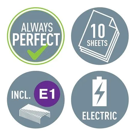 Zošívačka, elektrická, No.10, 10 listov, LEITZ "Wow", ružová 6