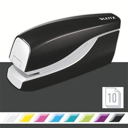 Zošívačka, elektrická, No.10, 10 listov, LEITZ "Wow", čierna 2