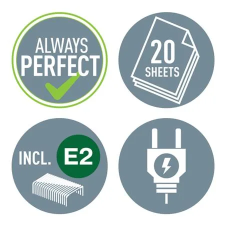 Zošívačka, elektrická, 24/6, 20 listov, LEITZ "Nexxt 5533", čierna 5