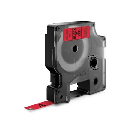 Páska do štítkovača, 9 mm x 7 m, DYMO "D1", červená-čierna 2