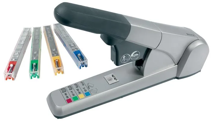 Zošívačka, veľkokapacitná, 80 listov, LEITZ "5551", strieborná 6