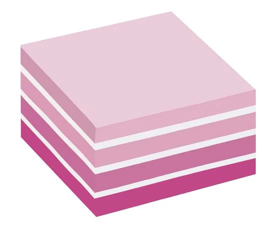 Samolepiaci bloček, 76x76 mm, 450 listov, 3M POSTIT, aquarell pink 2