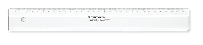 Pravítko, plastové, 30 cm, STAEDTLER "Mars" 2