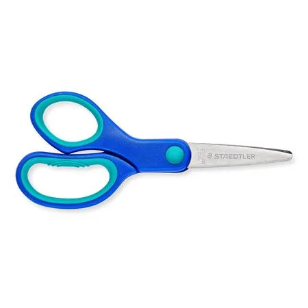 Nožnice, školské, 14 cm, pre ľavákov, STAEDTLER "Noris 965", modrá 2