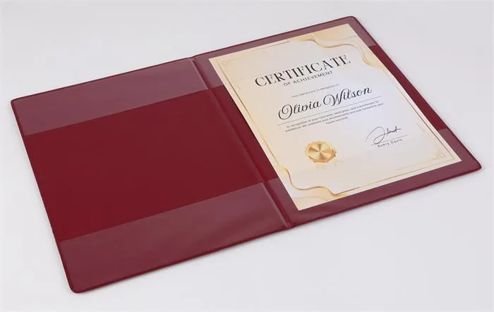 Obal na certifikáty, semišový, A5, VICTORIA OFFICE, mix farieb 3
