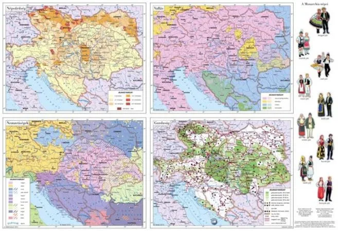 Podložka na stôl, obojstranná, STIEFEL  "Osztrák-Magyar Monarchia/Rakúsko-Uhorsko" - výrobok v MJ 2