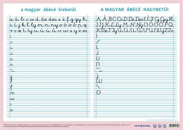 Podložka na stôl, obojstranná, A3, STIEFEL "A magyar ábécé betűi/Maďarská abeceda" - výrobok v MJ 2
