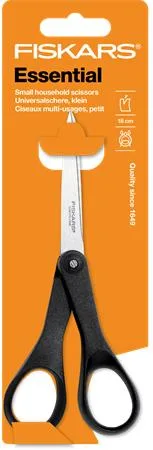 Nožnice na papiere, 18 cm, FISKARS "Essential", čierne 2