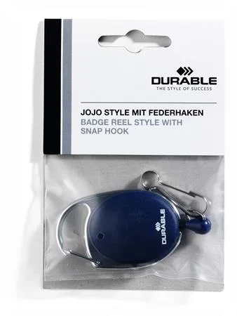 Výsuvný kotúč, s možnosťou vysunutia, so svorkou, DURABLE "Style", tmavomodrý 2