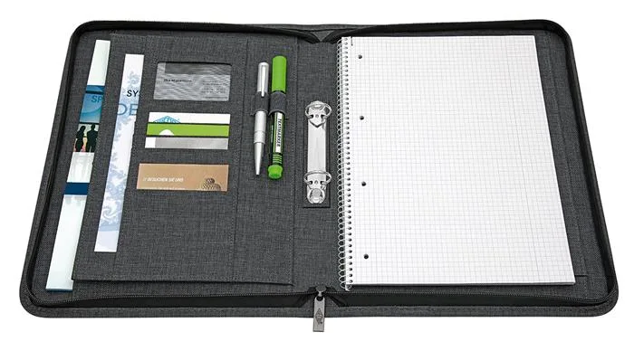 Konferenčná doska, A4, polyester, 2 krúžky, WEDO "College", sivá 3
