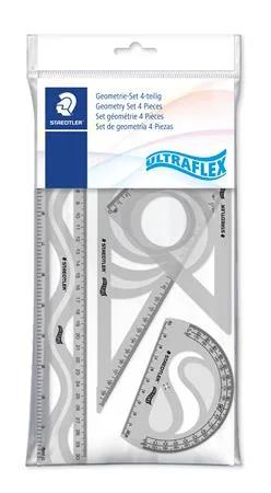 Pravítko, sada, plastové, ohybné, 4 ks, STAEDTLER "569 PB", mix farieb 5