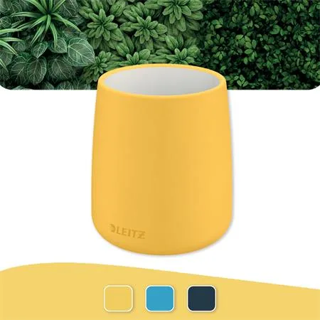 Držiak na písacie potreby, keramický, LEITZ "Cosy", teplá žltá 2