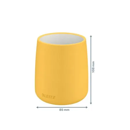 Držiak na písacie potreby, keramický, LEITZ "Cosy", teplá žltá 4