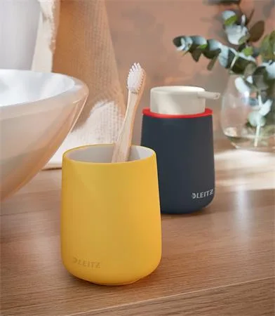 Držiak na písacie potreby, keramický, LEITZ "Cosy", teplá žltá 5