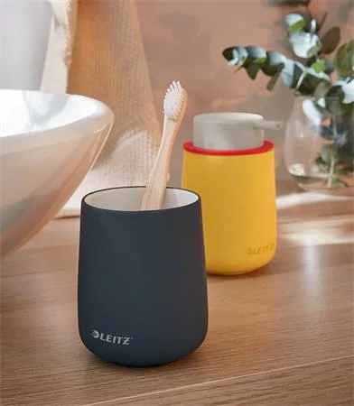 Držiak na písacie potreby, keramický, LEITZ "Cosy", zamatová sivá 5