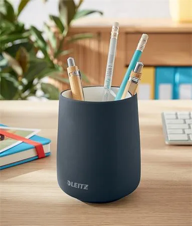 Držiak na písacie potreby, keramický, LEITZ "Cosy", zamatová sivá 6