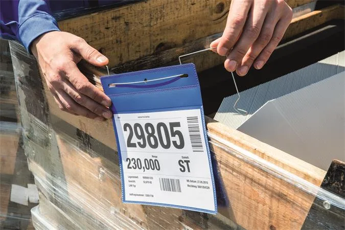 Logistické vrecko, A5, na šírku, DURABLE, s drôtom, tmavomodré 4