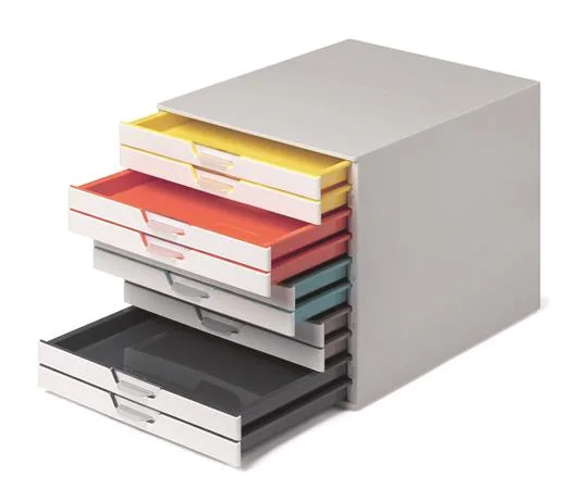 Zásuvkový box, plastový, 10 zásuviek, DURBALE "VARICOLOR® 10", biela 3
