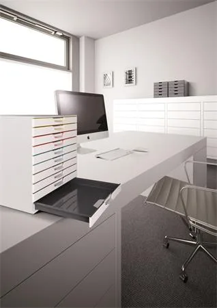 Zásuvkový box, plastový, 10 zásuviek, DURBALE "VARICOLOR® 10", biela 4
