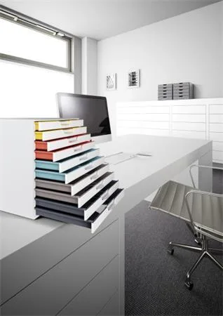 Zásuvkový box, plastový, 10 zásuviek, DURBALE "VARICOLOR® 10", biela 6