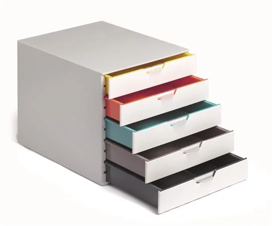 Zásuvkový box, plastový, 5 zásuviek , DURABLE "VARICOLOR® 5", biela 2
