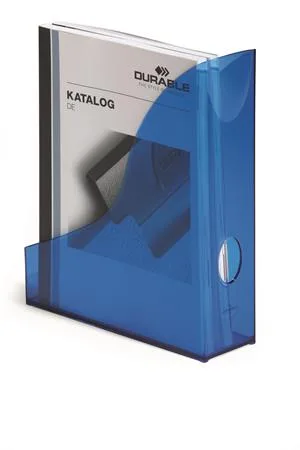 Zakladač, plastový, 73 mm, DURABLE, "Basic", priehľadný modrý 2