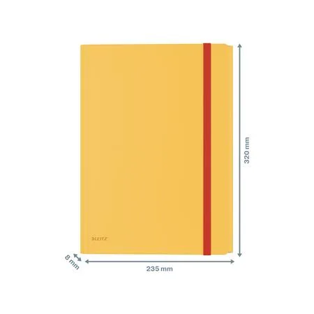 Doska s gumičkou, PP, A4, LEITZ "Cosy" teplá žltá 4