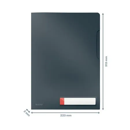 Euroobal, "L", A4, PP, LEITZ "Cosy Privacy", zamatová sivá 4