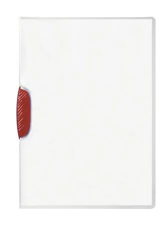Rýchloviazač, s klipom, A4, DURABLE "Swingclip® 30", červený 2