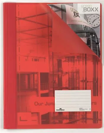 Rýchloviazač, A4, extra silný, široký, DURABLE, červený 2