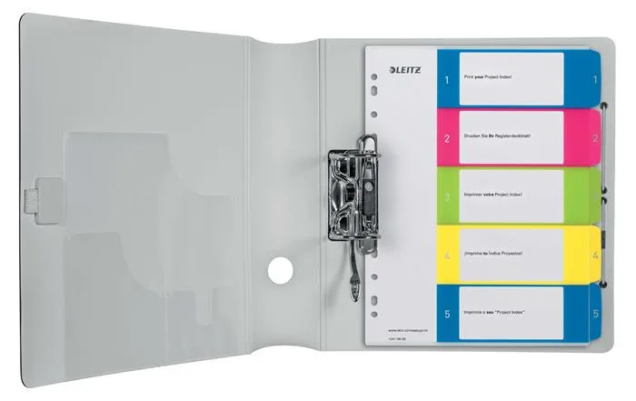 Register, plastový, A4 Maxi, 1-5, LEITZ "Wow" 3