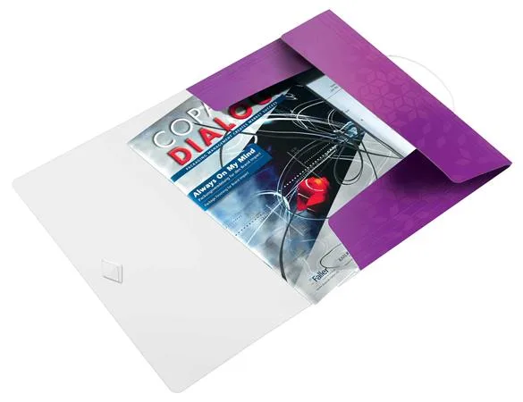 Doska s gumičkou, PP, A4, LEITZ "Wow", fialová 4