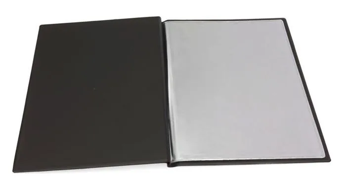 Obal na jedálny lístok, s rámom, A4, s efektom kože,  PANTA PLAST, hnedý-tmavohnedý 2