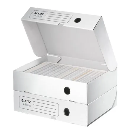 Archívny box, A4, 80 mm, otváranie smerom nahor, LEITZ "Infinity", biely 2
