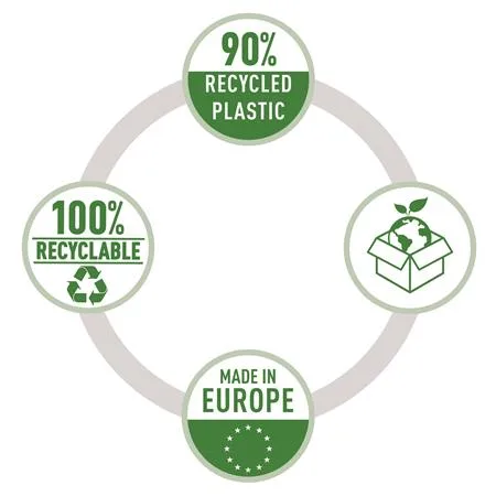 Euroobal, otvor zhora aj zvnútra, A4, PP, 140 mikrónov, drsný povrch, LEITZ "Recycle" 7