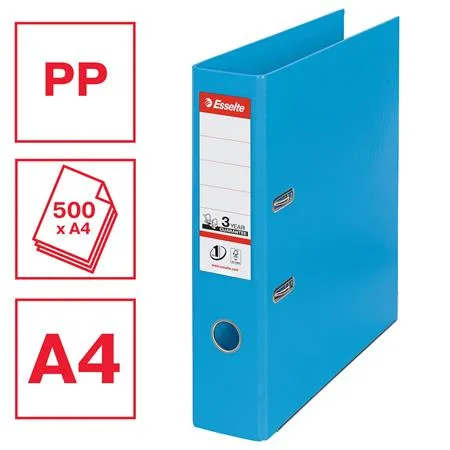 Pákový šanón, 75 mm, A4, PP/PP, s ochranným spodným kovaním, ESSELTE "Standard", modrý 2