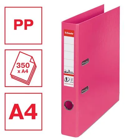 Pákový šanón, 50 mm, A4, PP/PP, s ochranným spodným kovaním, ESSELTE "Standard", cyklámenový 2