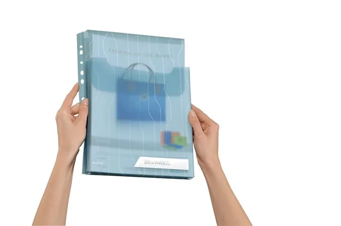 Euroobal, A4, 200 mikr., s uškom, LEITZ "CombiFile Jumbo", modrý 2