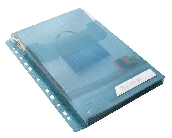 Euroobal, A4, 200 mikr., s uškom, LEITZ "CombiFile Jumbo", modrý 4