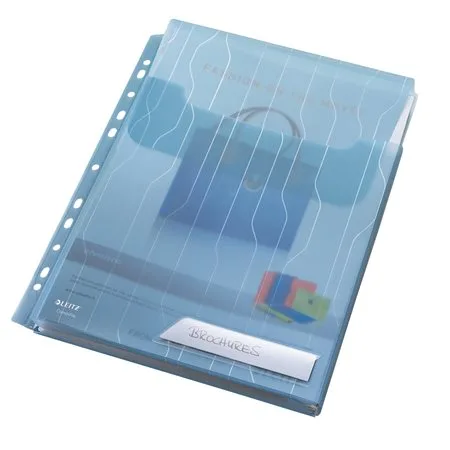 Euroobal, A4, 200 mikr., s uškom, LEITZ "CombiFile Jumbo", modrý 5