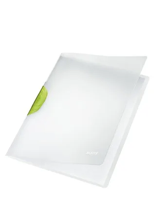 Rýchloviazač, s klipom, PP, A4, LEITZ "ColorClip Magic", zelený 2
