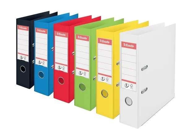 Pákový šanón, 75 mm, A4, PP/PP, s ochranným spodným kovaním, ESSELTE "Standard", Vivida červený 8