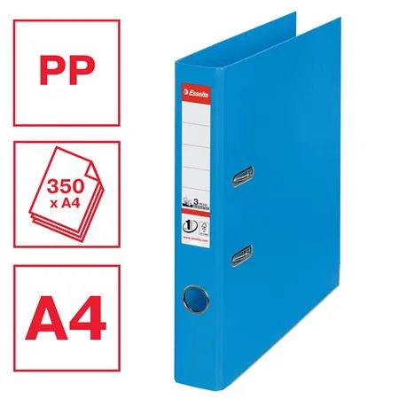 Pákový šanón, 50 mm, A4, PP, s ochranným spodným kovaním, ESSELTE "Standard", Vivida modrý 2