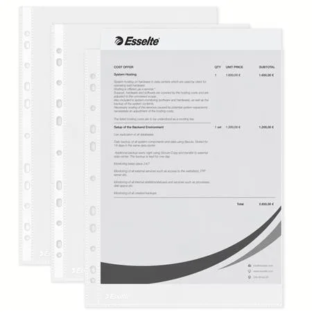 Euroobal, A4, 43 mikr, drsný povrch, ESSELTE  "Standard" 6
