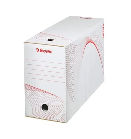 Archívny box, A4, 150 mm, kartón, ESSELTE "Boxy", biely 2